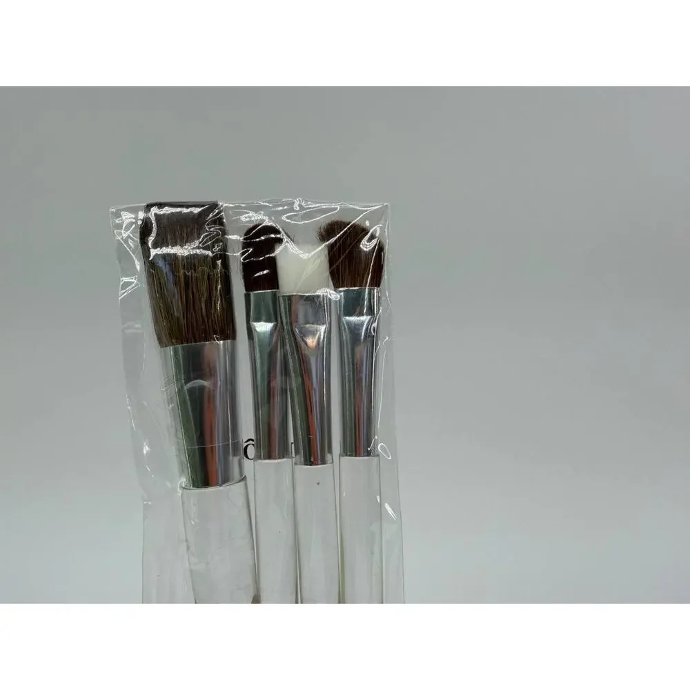 Lancome Makeup Brush Set in Yellow Case Set of 2 New Brush Kit